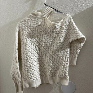 Forever 21 Women sweater off shoulder beige / off white size S